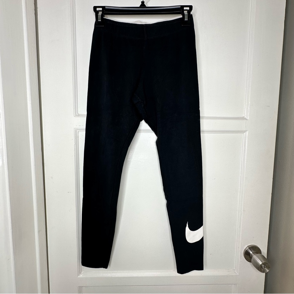 Nike Black Leggings with White Swoosh